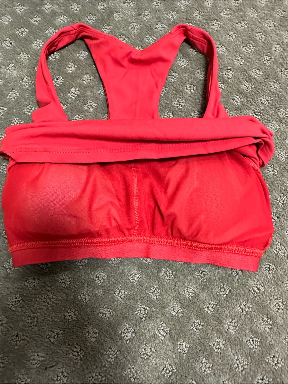 Fabletics Bright Red Racerback Sports Bra Tank - Picture 2 of 3